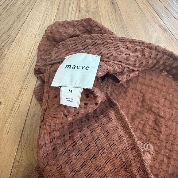 $68 Maeve Anthropologie Crop Ruffle Mesh Top size medium - Picture 6 of 7